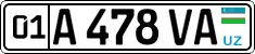 License plate of Uzbekistan, Private owners