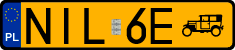 License plates of Poland, Oldtimers