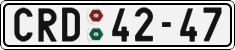 License plate of the Czech Republic, Cars (1960)