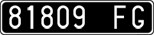 License plate of Italy, Cars (1927 year series)