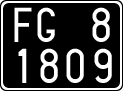 License plate of Italy, Cars (1927 year series)