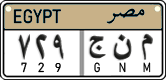 License plate of Egypt, Cars (2008)