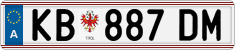 License plate of Austria, Regular plates