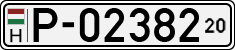 license plates of Hungary, Temporary (1990)