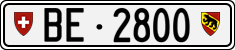 License plate of Switzerland, Cars