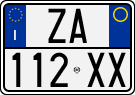 License plate of Italy, Cars (1994 year series)