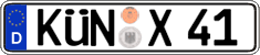 German license plate, Regular plates