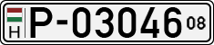 license plates of Hungary, Temporary (1990)