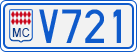 License plate of Monaco, Cars