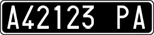License plate of Italy, Cars (1927 year series)