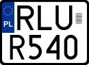 License plates of Poland, Special vehicles and motorcycles