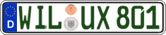 German license plate, Regular plates