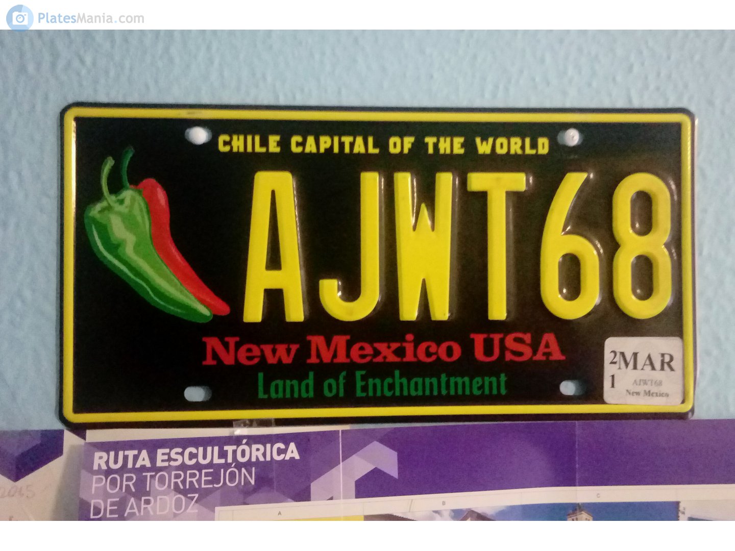 AJWT68, License plate without vehicle 