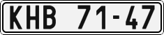 License plate of the Czech Republic, Cars (1960)