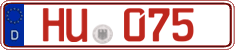 German license plate, Red license plates