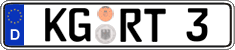 German license plate, Regular plates