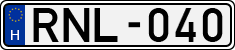 license plates of Hungary, Cars (1990)