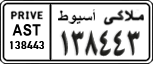 License plate of Egypt, Cars (1999)