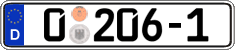 German license plate, Diplomatic