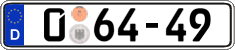 German license plate, Diplomatic