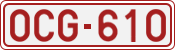 License plate of Belgium, 1951 year system