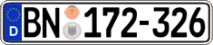 German license plate, Diplomatic