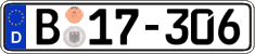 German license plate, Diplomatic