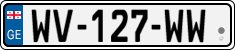 License plate of Georgia, Cars (2014)