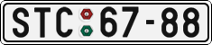 License plate of the Czech Republic, Cars (1960)