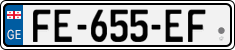 License plate of Georgia, Cars (2014)