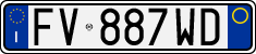 License plate of Italy, Cars (1994 year series)