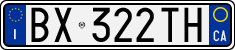License plate of Italy, Cars (1994 year series)