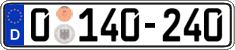 German license plate, Diplomatic