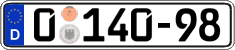 German license plate, Diplomatic