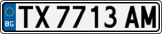 License plate of Bulgaria, Cars