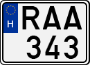 license plates of Hungary, Cars (1990)