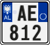 License plate of Albania, Motorcycles (2011)