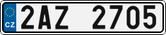 License plate of the Czech Republic, Cars (2001)