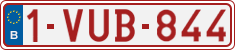 License plate of Belgium, Regular plates (2010)