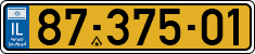 License plate of Israel, Regular plates