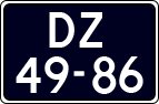 License plate of the Netherlands, Imported oldtimers (cars)
