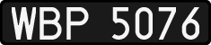 License plates of Poland, 1976 year system