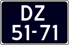 License plate of the Netherlands, Imported oldtimers (cars)