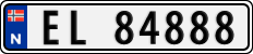 License plate of Norway, Cars
