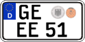 German license plate, Regular plates