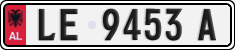 License plate of Albania, Cars (1993)