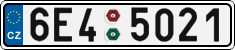 License plate of the Czech Republic, Cars (2001)