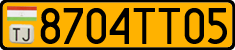 License plate of Tajikistan, Public transport (2009)