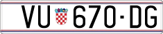 License plate of Croatia, Regular plates