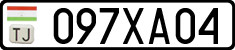 License plate of Tajikistan, Organizations (2009)